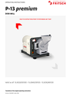 Operating manual Disk Mill PULVERISETTE 13 premium line