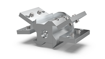 Rotor with straight cutting edges and fixed knives made of hardened stainless steel